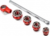 Набор клуппов трубных для нарезания резьбы с трещоткой Ridgid 00-R NPT RH Alloy 3/8-1