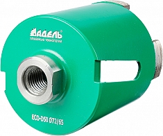 Алмазная коронка для подрозетников по бетону и кирпичу Адель Eco-D50 72/65 мм Алмазная коронка для подрозетников по бетону и кирпичу Адель Eco-D50 72/65 мм