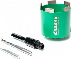 Алмазные коронки для подрозетников по бетону и кирпичу Адель Eco-D50 Шестигранник 82/65 мм