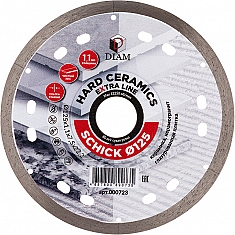 Алмазный отрезной круг Diam Extra Line 1A1R Корона Hard Ceramics Schick 125 мм