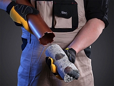 Эксплуатация алмазной коронки для сухого бурения с микроударом Адель Diamond Hit DH-D400 92 мм