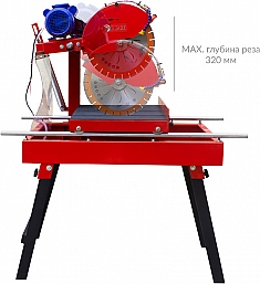 Глубина резки камнерезного станка Diam SKH-450/2.2 Глубина резки камнерезного станка Diam SKH-450/2.2