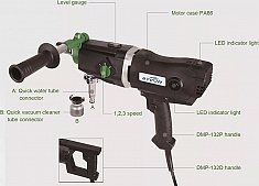 Характеристики дрели для алмазного сверления Bycon DMP-132P Характеристики дрели для алмазного сверления Bycon DMP-132P