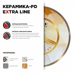 Характеристики и применение алмазного отрезного круга Diam Extra Line 1A1R Корона Керамика-PD 350 мм Характеристики и применение алмазного отрезного круга Diam Extra Line 1A1R Корона Керамика-PD 350 мм