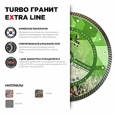 Характеристики и применение алмазного отрезного круга Diam Extra Line Turbo Гранит 350 мм