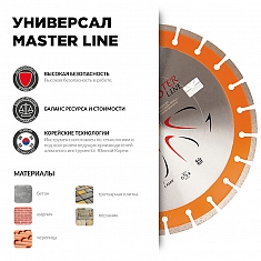 Характеристики и применение сегментного алмазного круга Diam Master Line 1A1RSS Универсал 125 мм