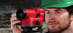 Использование оптических нивелиров Hilti POL 10