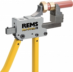 Использование пресс-головки для тройников, уголков, гребенок, переходных фитингов REMS UNI T/L с резьбовыми калибрами Использование пресс-головки для тройников, уголков, гребенок, переходных фитингов REMS UNI T/L с резьбовыми калибрами