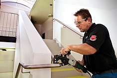 Использование шлифмашины для труб Metabo RBE 9-60