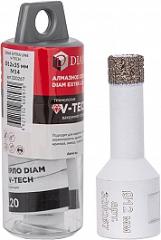 Комплектация алмазного сверла вакуумного спекания Diam Extra Line V-Tech M14 12 мм