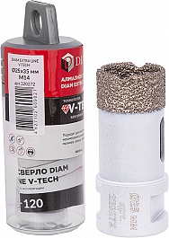 Комплектация алмазного сверла вакуумного спекания Diam Extra Line V-Tech M14 25 мм