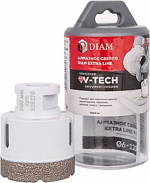 Комплектация алмазного сверла вакуумного спекания Diam Extra Line V-Tech M14 50 мм