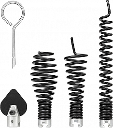 Насадки набора для прочистки канализационных труб Crocodile 22 мм × 20 м Насадки набора для прочистки канализационных труб Crocodile 22 мм × 20 м