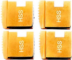 Плашки клуппа электрического резьбонарезного Hongli SQ30 1/2"-1 1/4" NPT HSS TiN Плашки клуппа электрического резьбонарезного Hongli SQ30 1/2"-1 1/4" NPT HSS TiN