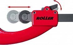 Переставление трубореза для пластиковых и металлопластиковых труб Roller Corso P 110-160 Переставление трубореза для пластиковых и металлопластиковых труб Roller Corso P 110-160