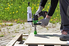 Применение аккумуляторной дрели для мокрого алмазного бурения Eibenstock END 40 A Применение аккумуляторной дрели для мокрого алмазного бурения Eibenstock END 40 A