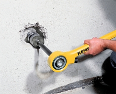 Применение быстросменной резьбонарезной головки Rems Eva S R 1"