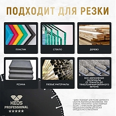 Применение диска алмазного универсального Keos Professional 350 мм Применение диска алмазного универсального Keos Professional 350 мм