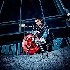 Применение электромеханической прочистной машины Rothenberger Rodrum L 16 Применение электромеханической прочистной машины Rothenberger Rodrum L 16