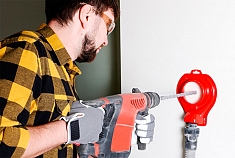 Применение пылеуловителя для перфоратора, дрели Mechanic DrillDuster 82