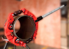 Применение роторного трубореза для стальных труб Kern H14S Применение роторного трубореза для стальных труб Kern H14S