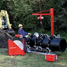 Применение сварочной машины для стыковой сварки труб Rothenberger Roweld P 800 B Professional Применение сварочной машины для стыковой сварки труб Rothenberger Roweld P 800 B Professional