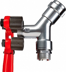 Применение устройства для обработки края резьбы Rothenberger 3/8"-2" Применение устройства для обработки края резьбы Rothenberger 3/8"-2"