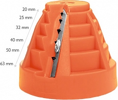 Размеры фаскоснимателя ручного для пластмассовых труб Ritmo Maya 20-63 Размеры фаскоснимателя ручного для пластмассовых труб Ritmo Maya 20-63
