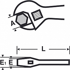 Размеры ключа гаечного разводного Virax 10" Размеры ключа гаечного разводного Virax 10"