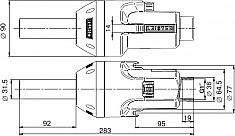 Размеры тепловентилятора для поджига Leister Igniter BM4