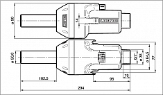 Размеры тепловентилятора для поджига Leister Igniter BR4