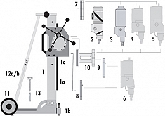Схема алмазной сверлильной машины Cedima P-6000 Схема алмазной сверлильной машины Cedima P-6000