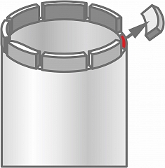 Тестирование на отрыв алмазной коронки по бетону с ручной напайкой сегментов Адель BCL Premium