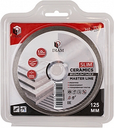Упаковка алмазного отрезного круга Diam Master Line 1A1R Корона Ceramics Slim 125 мм Упаковка алмазного отрезного круга Diam Master Line 1A1R Корона Ceramics Slim 125 мм