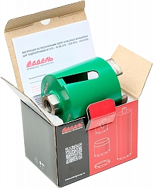 Упаковка алмазной коронки для подрозетников по бетону и кирпичу Адель Eco-D50 72/65 мм Упаковка алмазной коронки для подрозетников по бетону и кирпичу Адель Eco-D50 72/65 мм