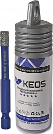 Упаковка коронки алмазной по керамограниту Keos Professional Vacuum Brazed 1/4" HEX 6 мм Упаковка коронки алмазной по керамограниту Keos Professional Vacuum Brazed 1/4" HEX 6 мм
