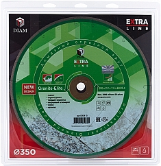 Упаковка круга отрезного алмазного Diam Extra Line 1A1R Корона Granite-Elite 350 мм Упаковка круга отрезного алмазного Diam Extra Line 1A1R Корона Granite-Elite 350 мм