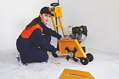 Установка и замена кровельной фрезы электрического резчика кровли Сплитстоун CR-147E